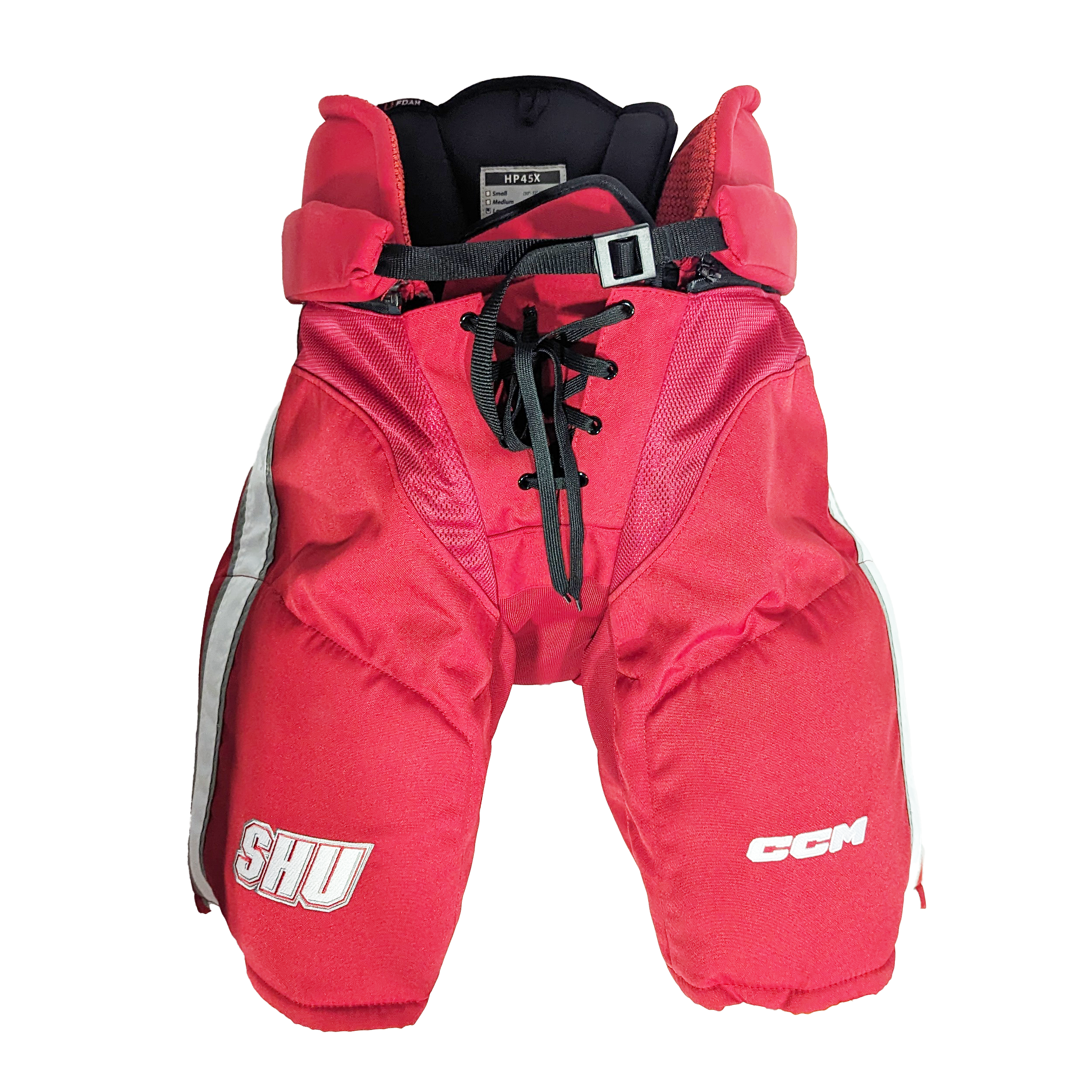 CCM HP45X - Pantalon de hockey NCAA Pro Stock (rouge/blanc/gris)